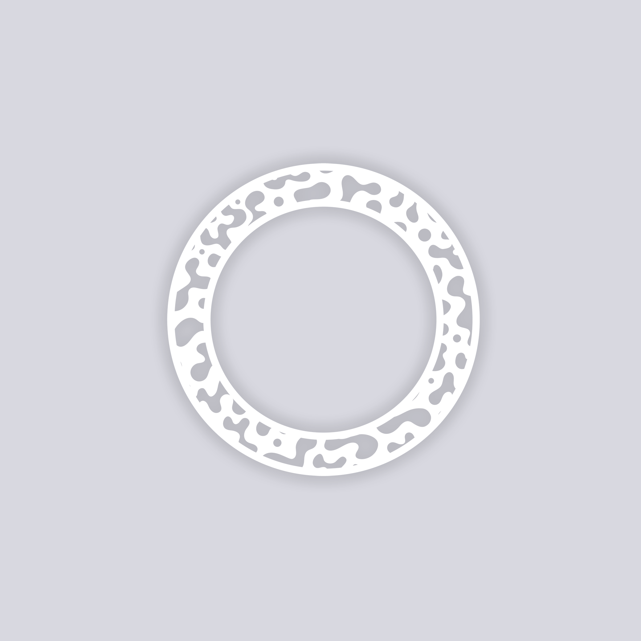 Terrazzo Circle Rim Clay Stencil