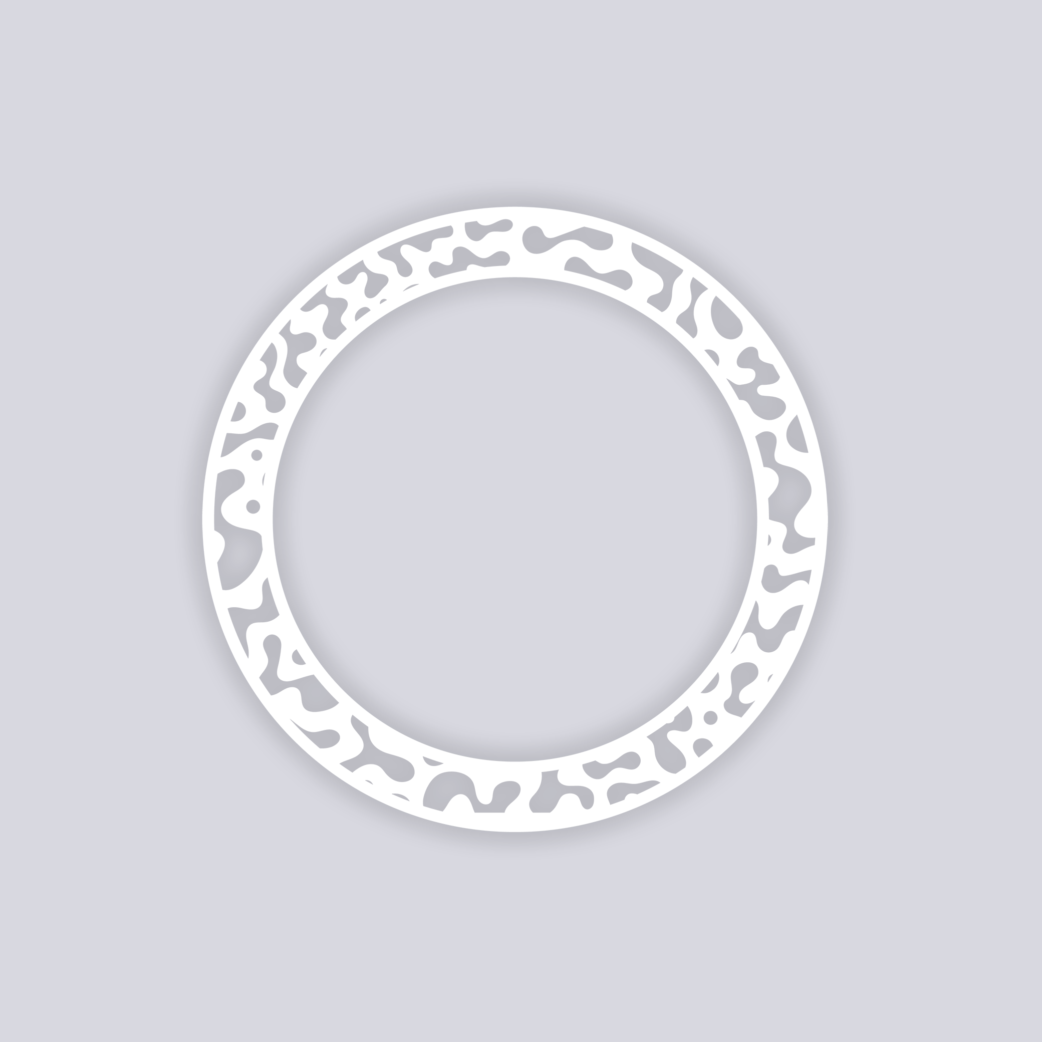 Terrazzo Circle Rim Clay Stencil
