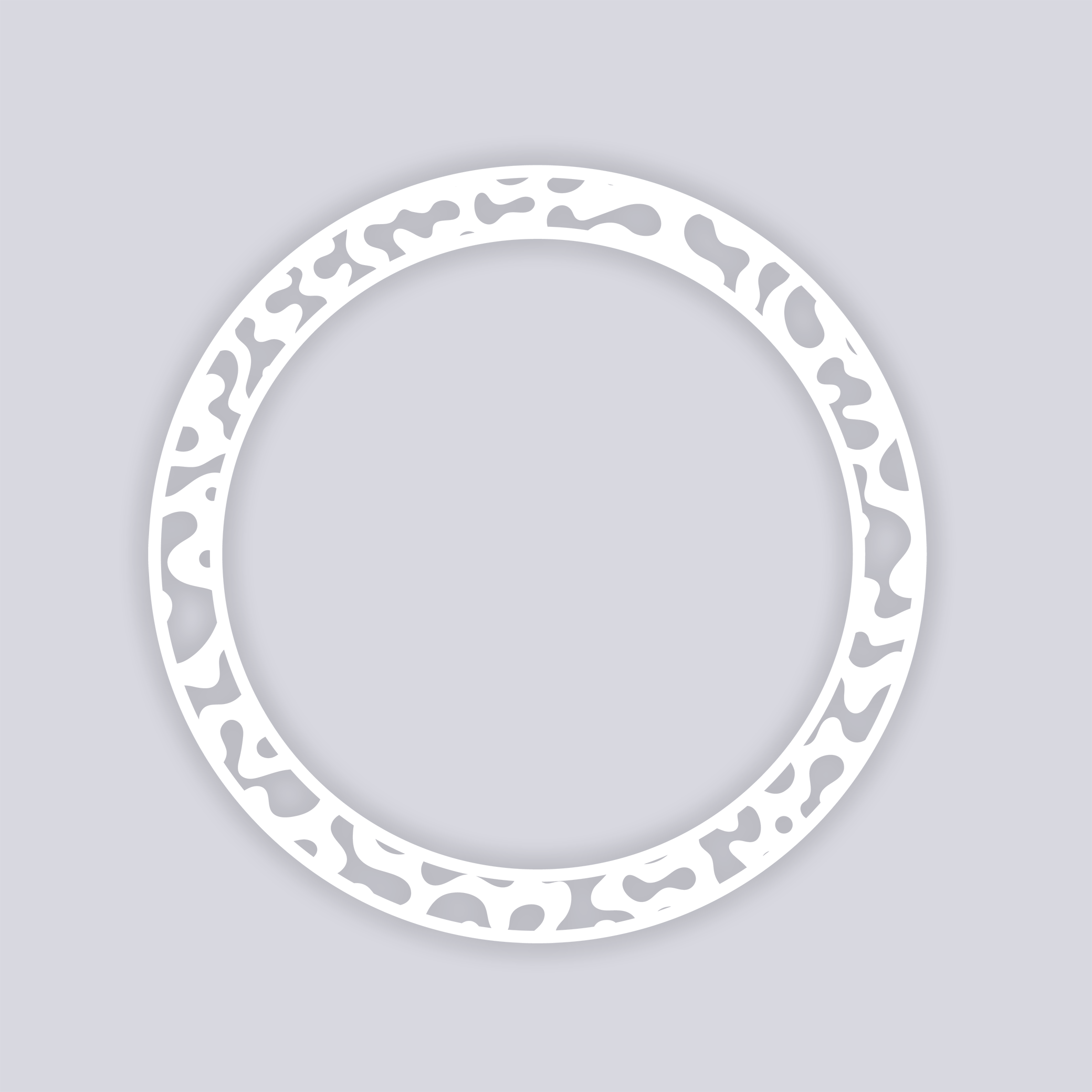 Terrazzo Circle Rim Clay Stencil