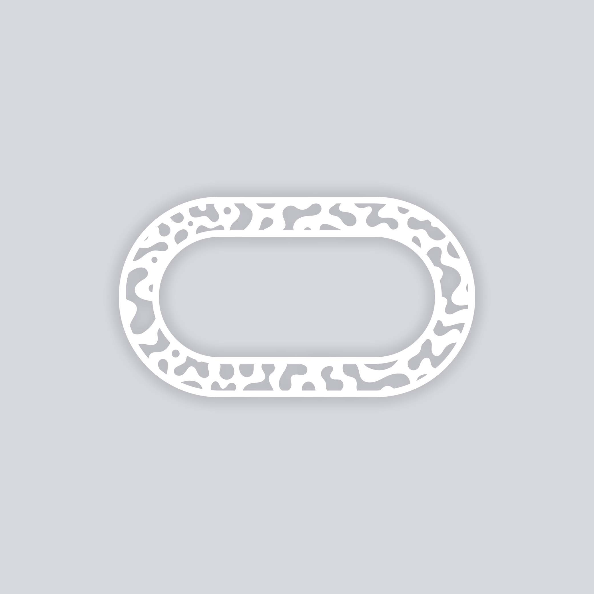 Terrazzo Rounded Rectangle Rim Clay Stencil