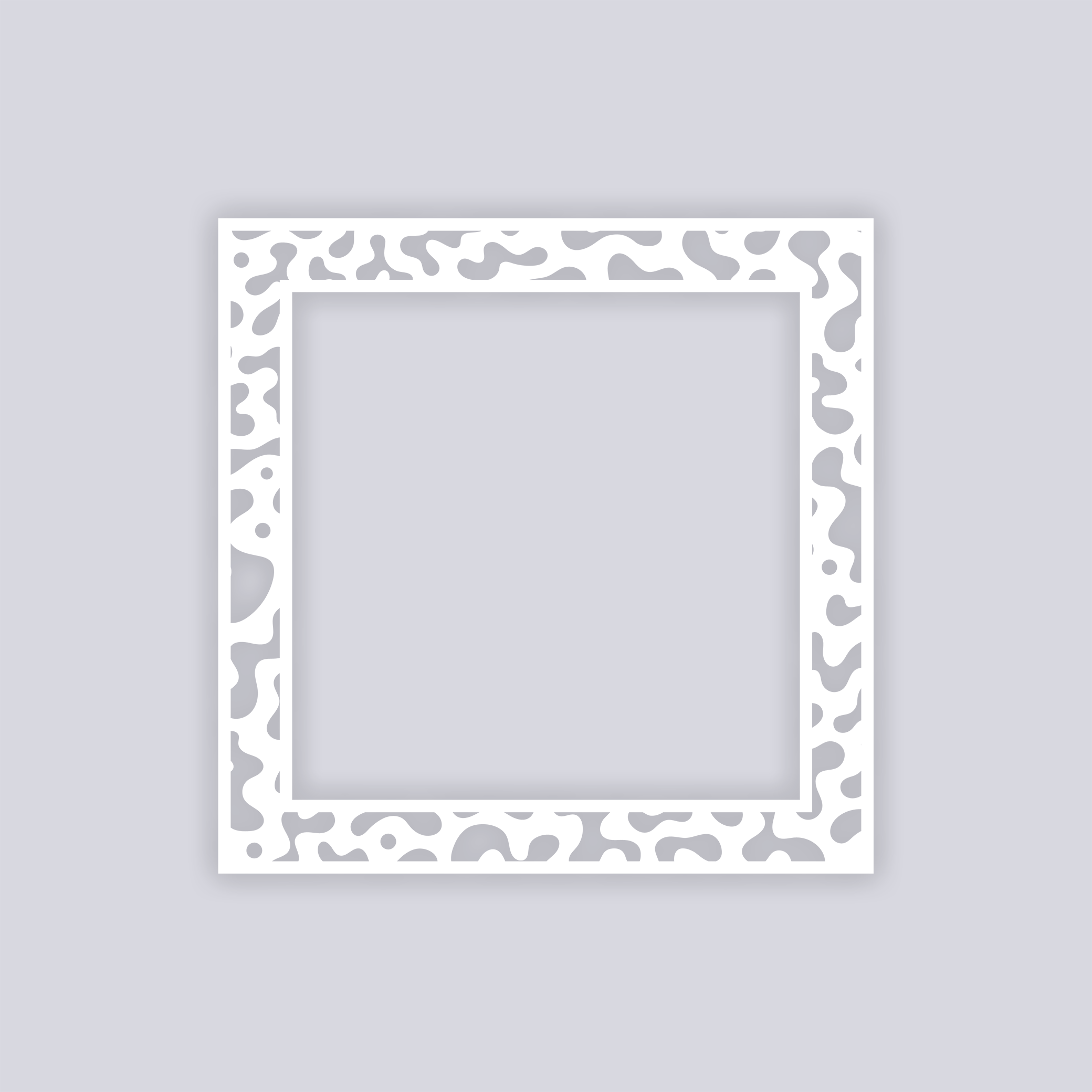 Terrazzo Square Rim Clay Stencil