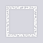 Terrazzo Square Rim Clay Stencil
