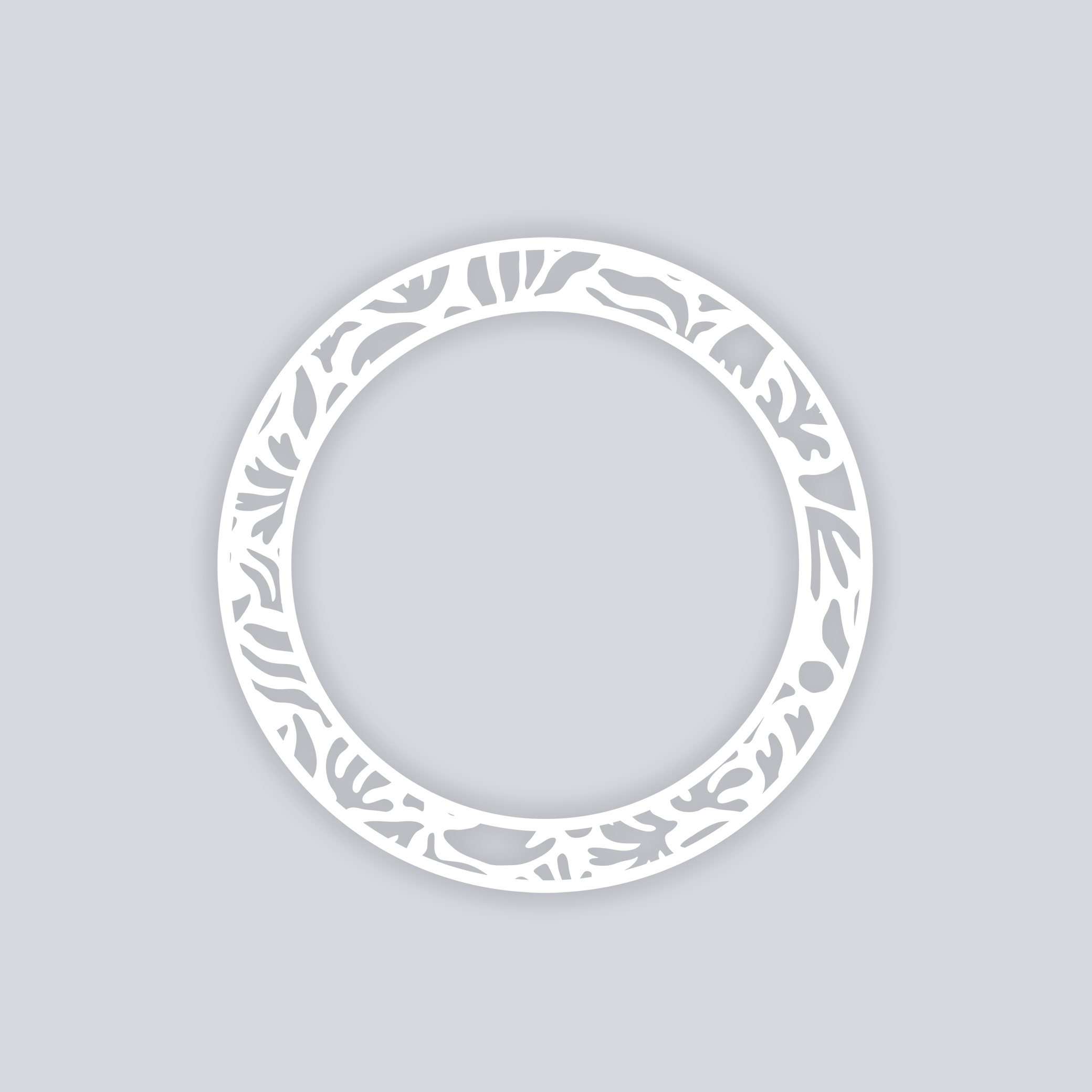 Trendy Funk Circle Rim Clay Stencil