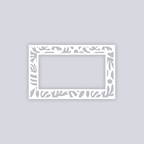 Trendy Funk Rectangle Rim Clay Stencil