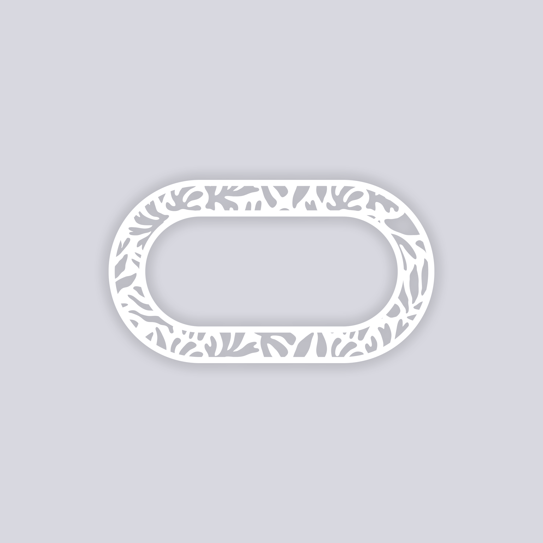 Trendy Funk Rounded Rectangle Rim Clay Stencil