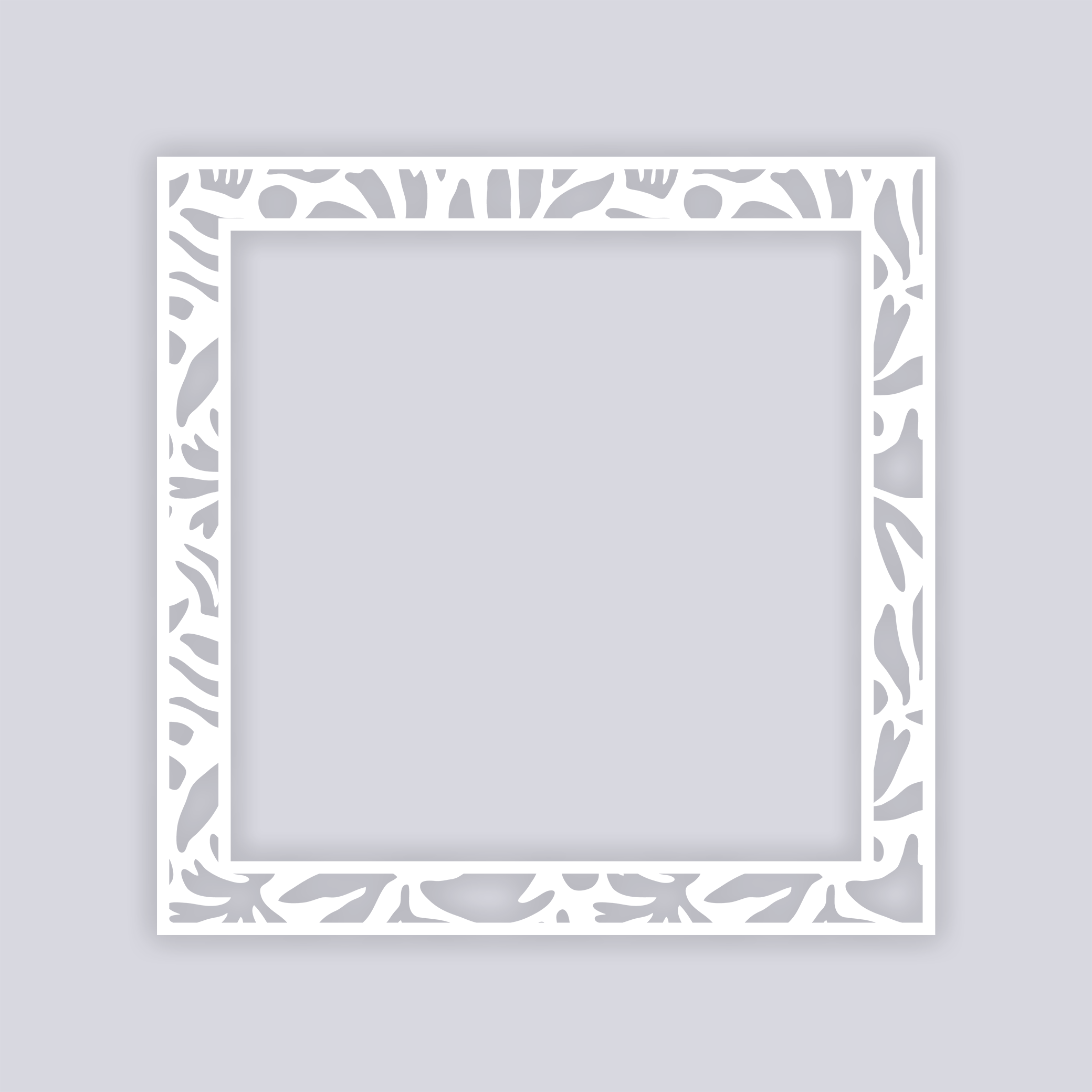 Trendy Funk Square Rim Clay Stencil
