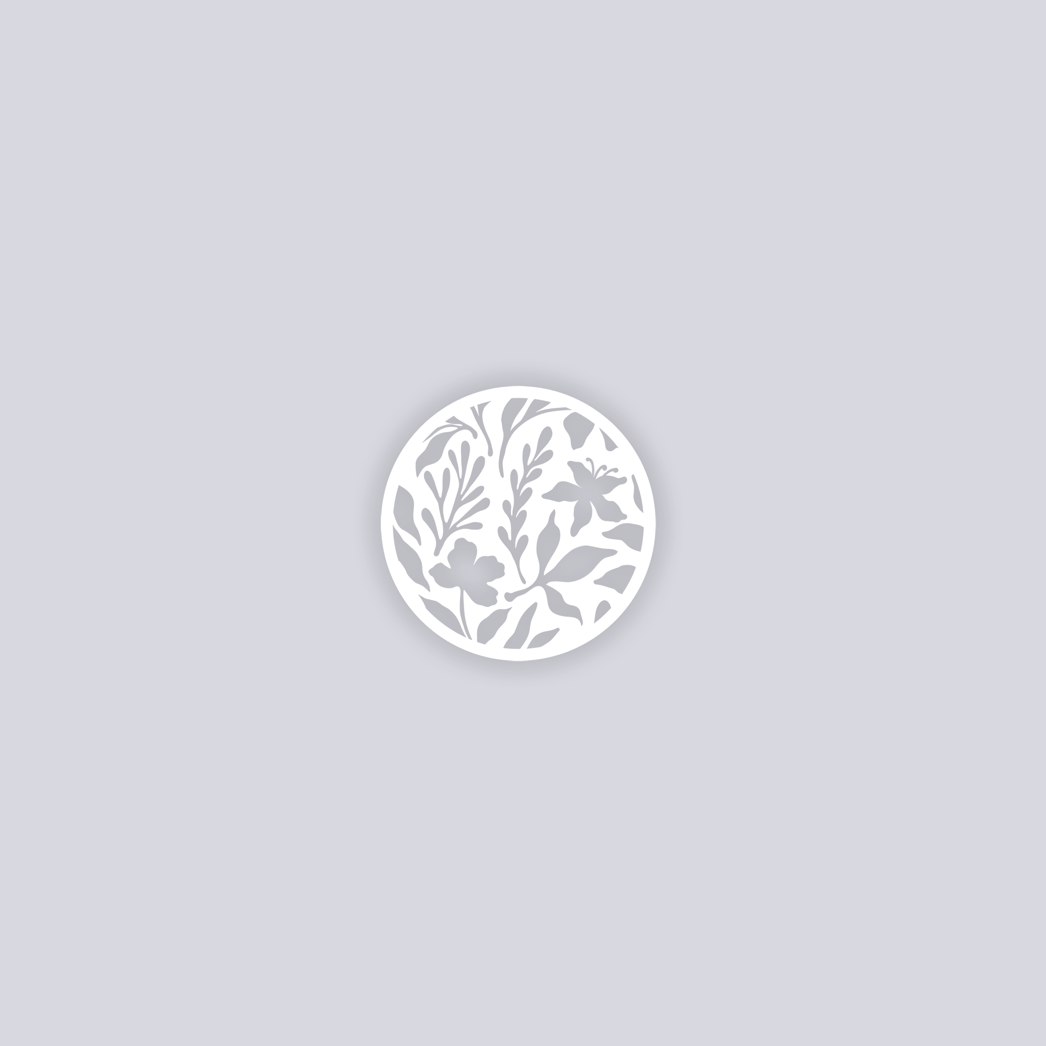 Tropical Paradise Circle Clay Stencil