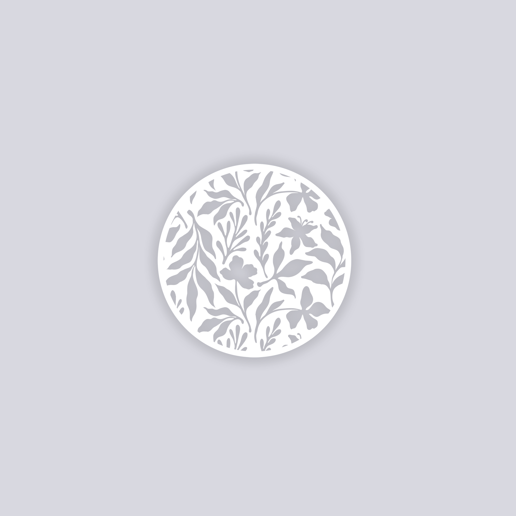 Tropical Paradise Circle Clay Stencil