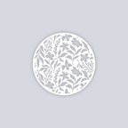 Tropical Paradise Circle Clay Stencil