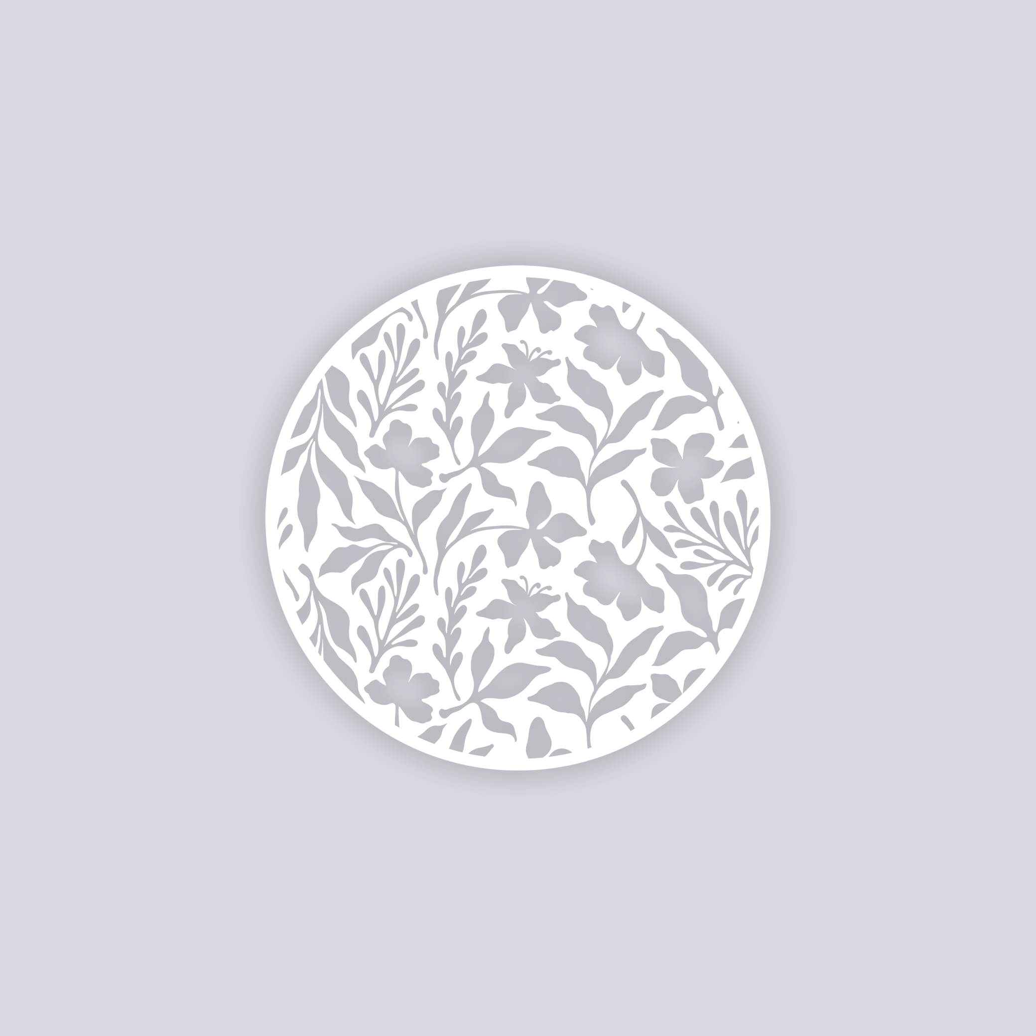 Tropical Paradise Circle Clay Stencil