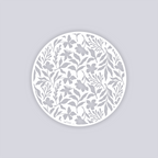 Tropical Paradise Circle Clay Stencil