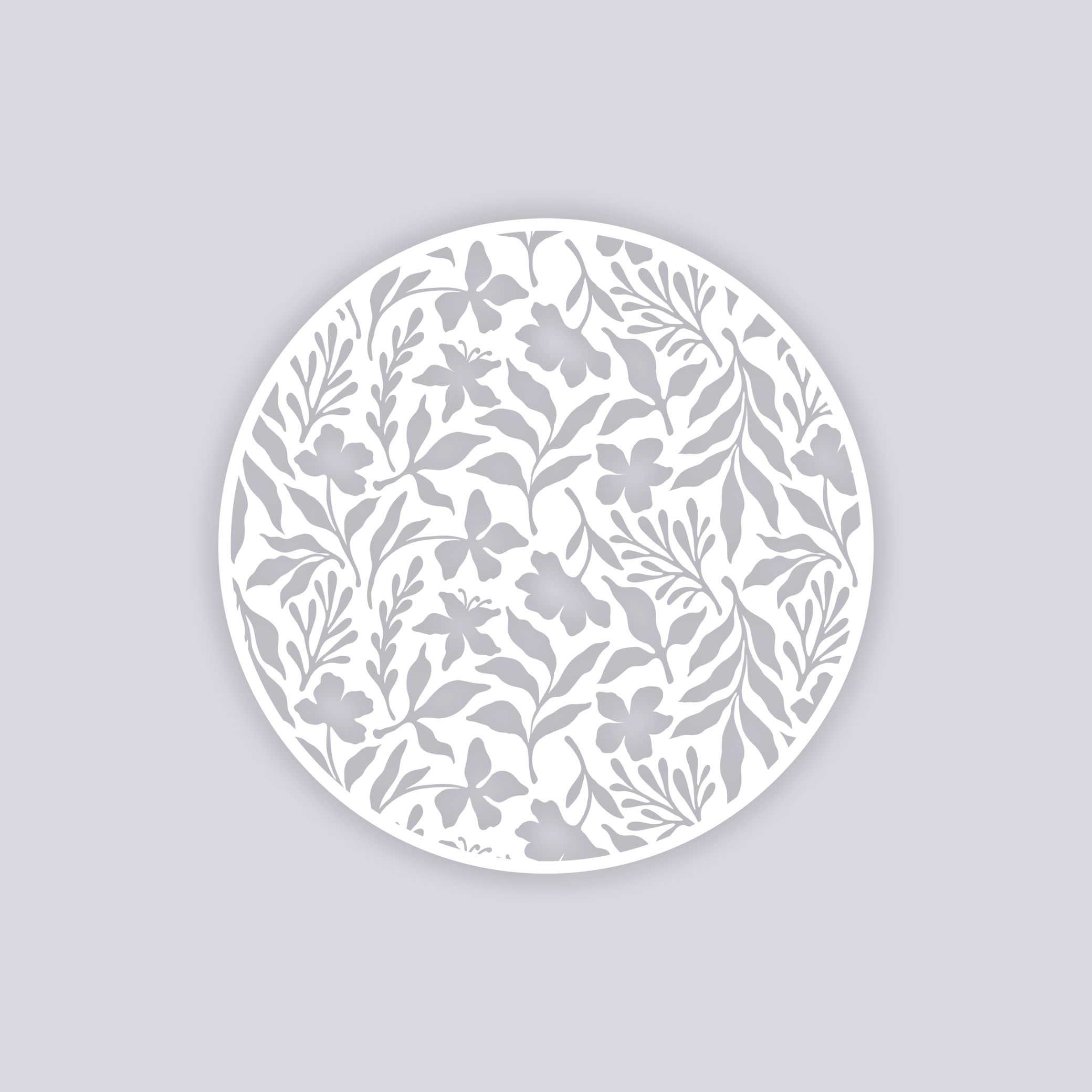 Tropical Paradise Circle Clay Stencil