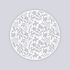 Tropical Paradise Circle Clay Stencil