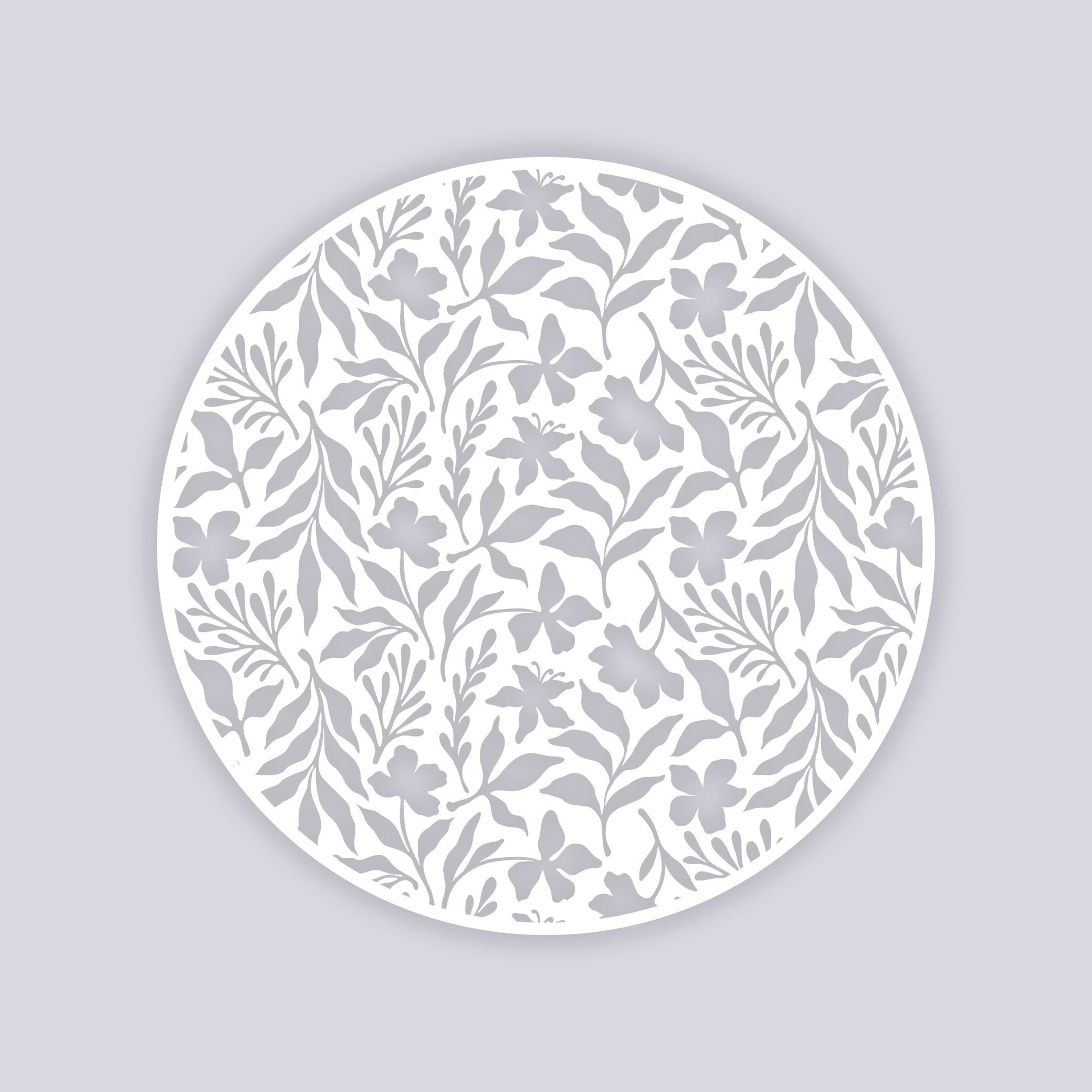 Tropical Paradise Circle Clay Stencil