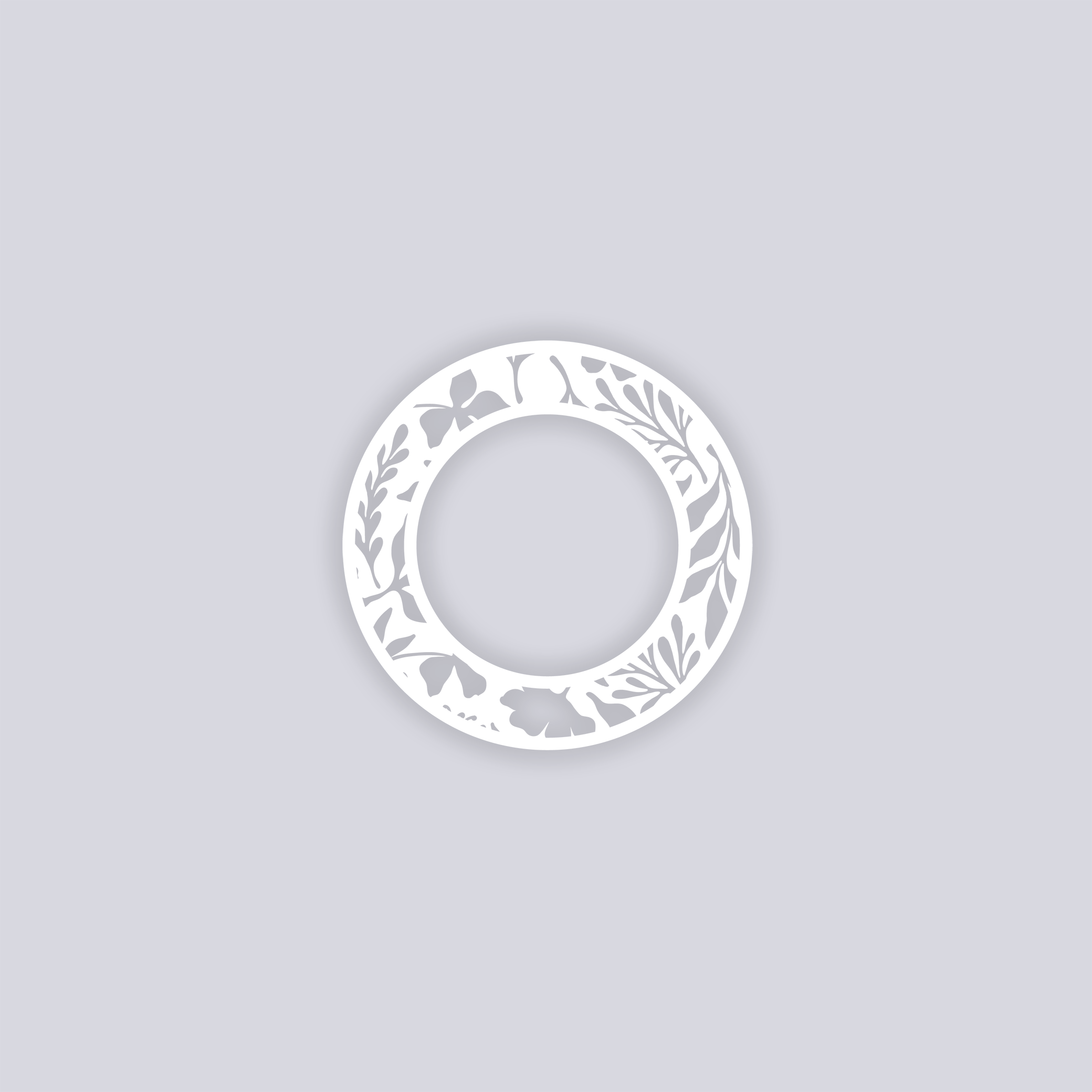 Tropical Paradise Circle Rim Clay Stencil