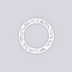Tropical Paradise Circle Rim Clay Stencil