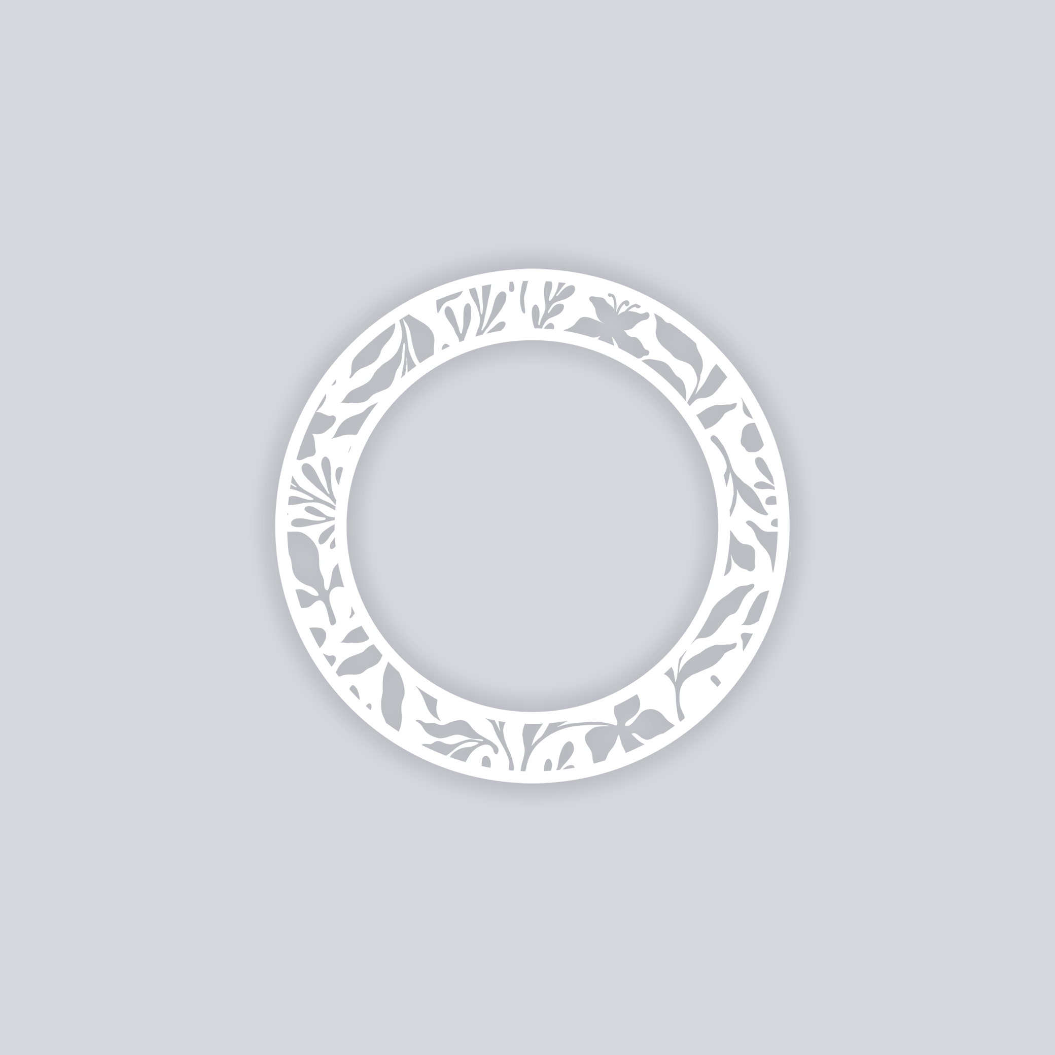 Tropical Paradise Circle Rim Clay Stencil