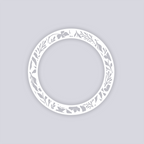 Tropical Paradise Circle Rim Clay Stencil