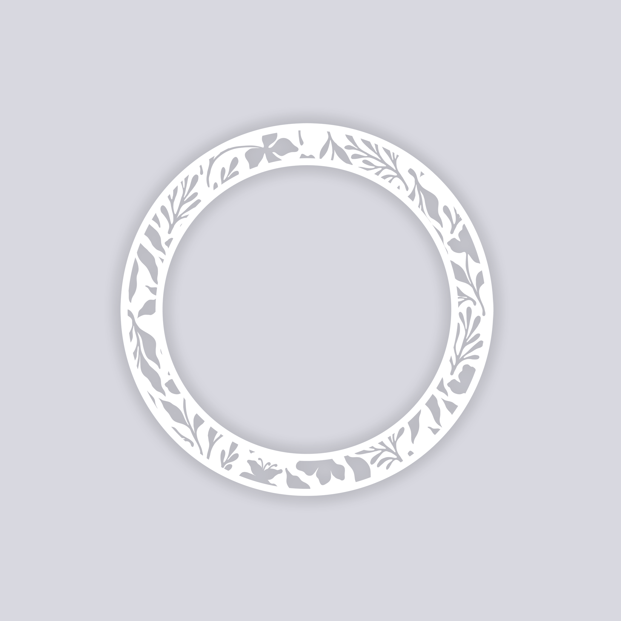 Tropical Paradise Circle Rim Clay Stencil