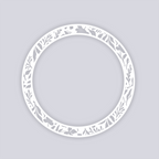 Tropical Paradise Circle Rim Clay Stencil