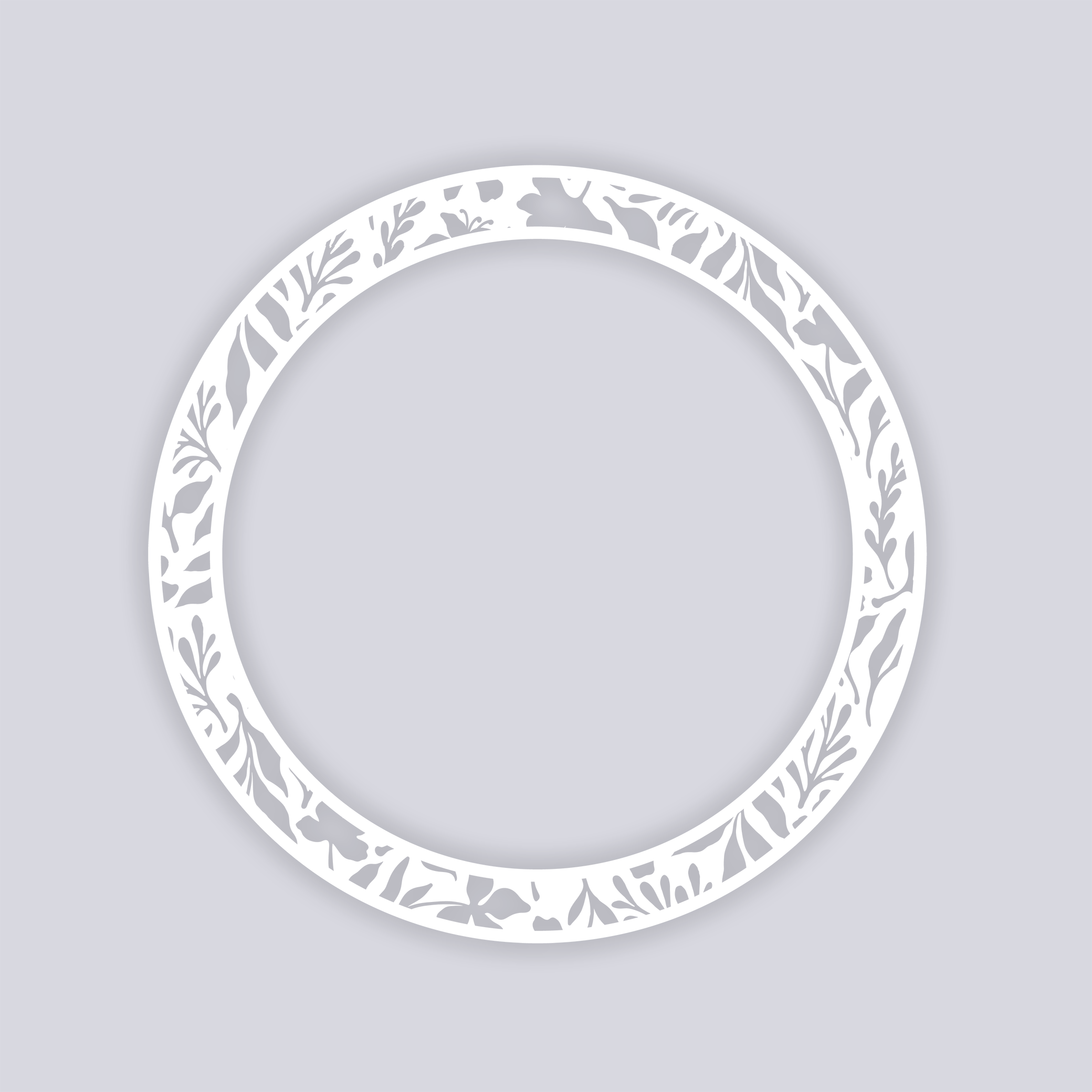 Tropical Paradise Circle Rim Clay Stencil