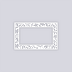 Tropical Paradise Rectangle Rim Clay Stencil