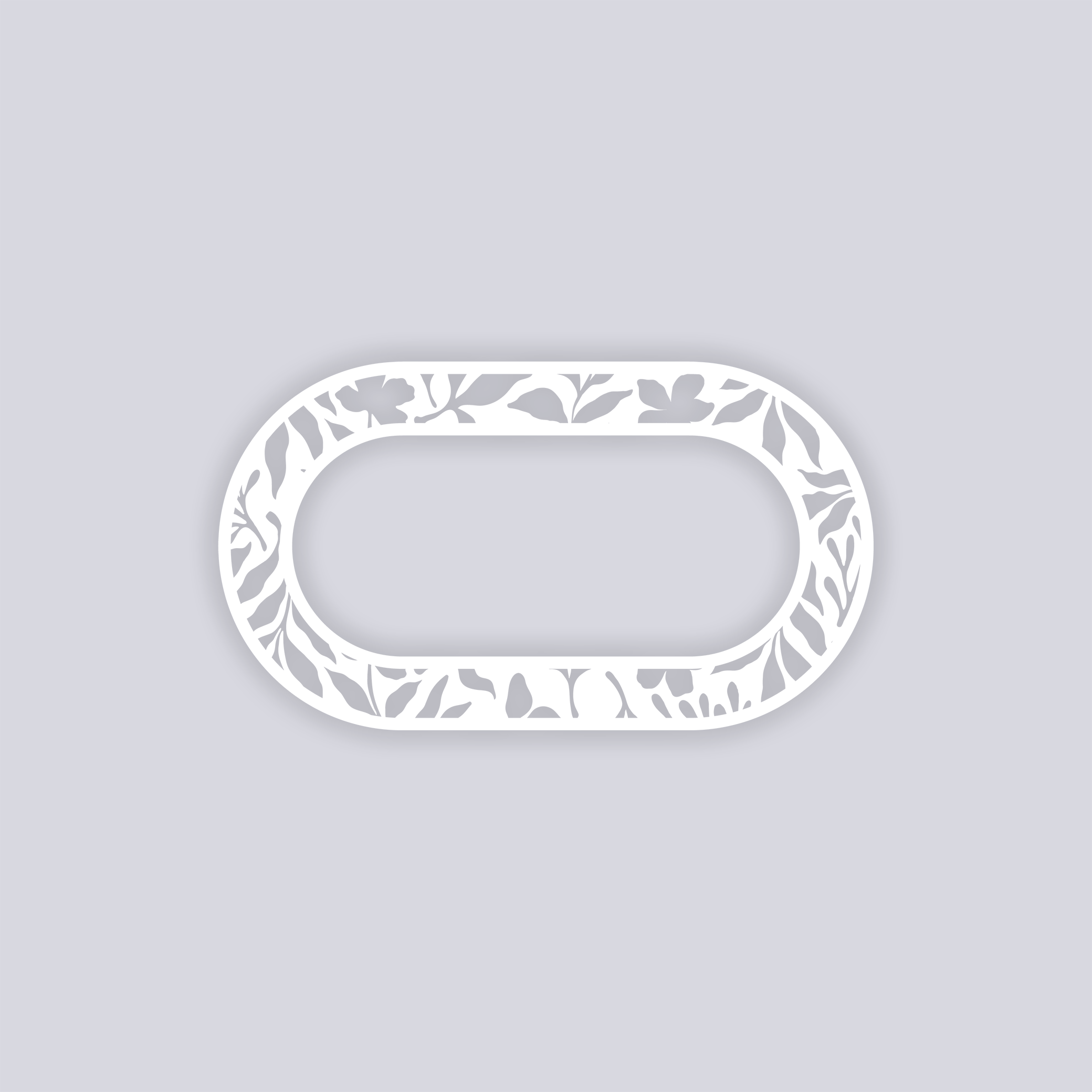 Tropical Paradise Rounded Rectangle Rim Clay Stencil