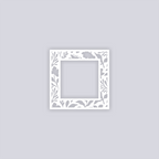 Tropical Paradise Square Rim Clay Stencil