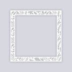 Tropical Paradise Square Rim Clay Stencil
