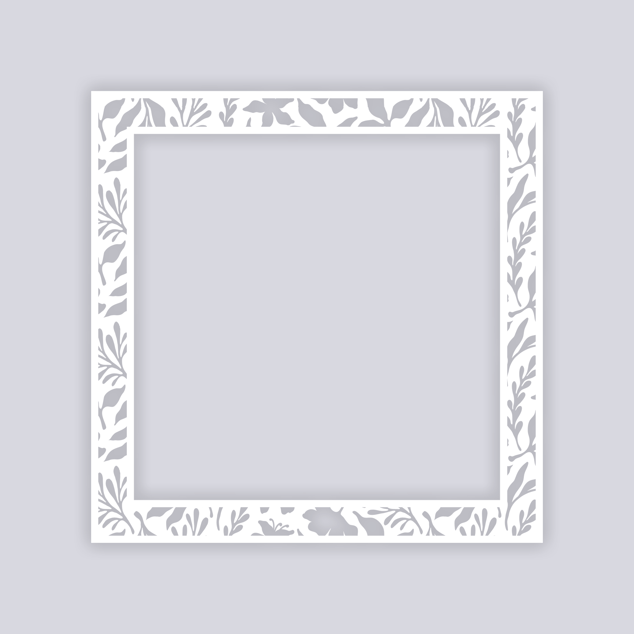 Tropical Paradise Square Rim Clay Stencil