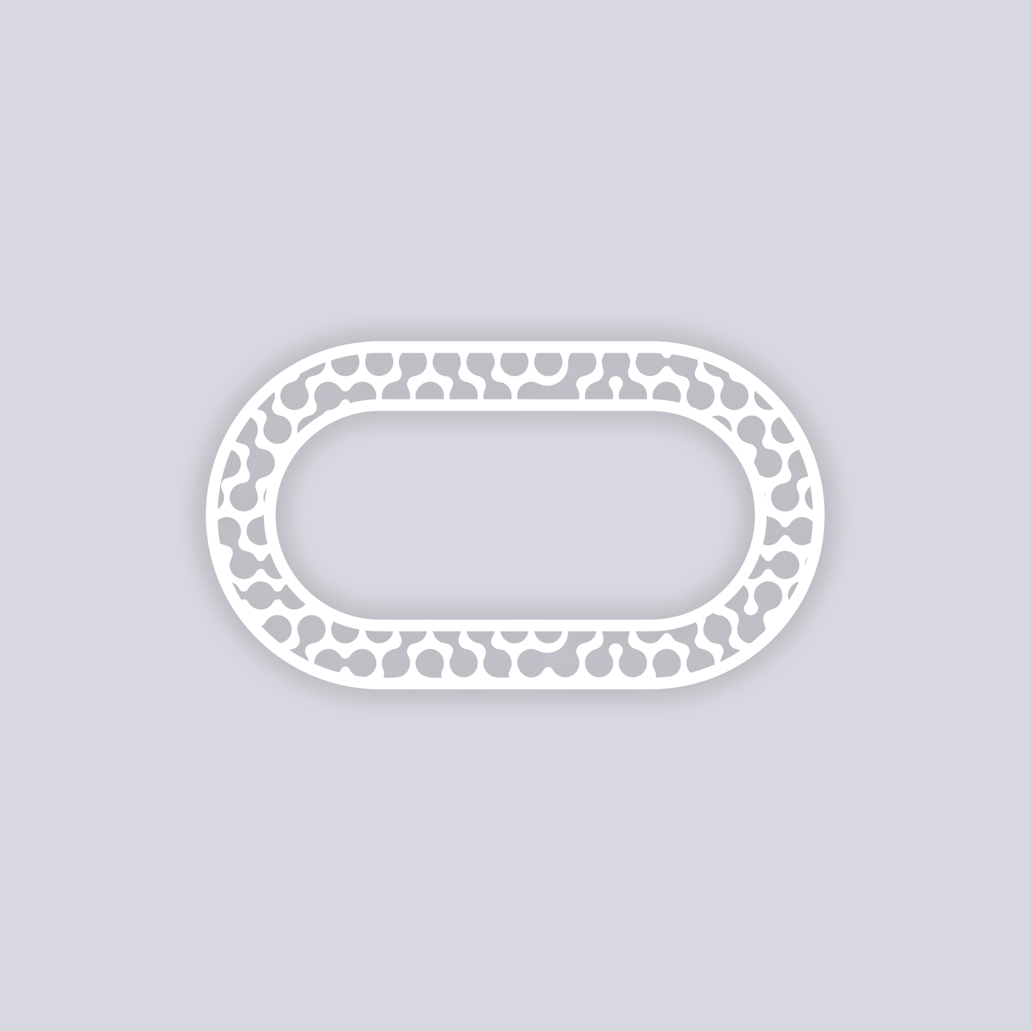 Truchet Rounded Rectangle Rim Clay Stencil