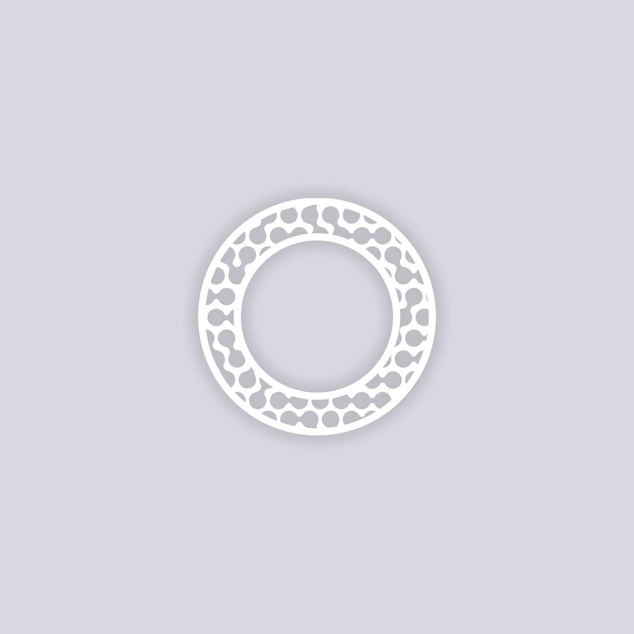 Truchet Circle Rim Clay Stencil