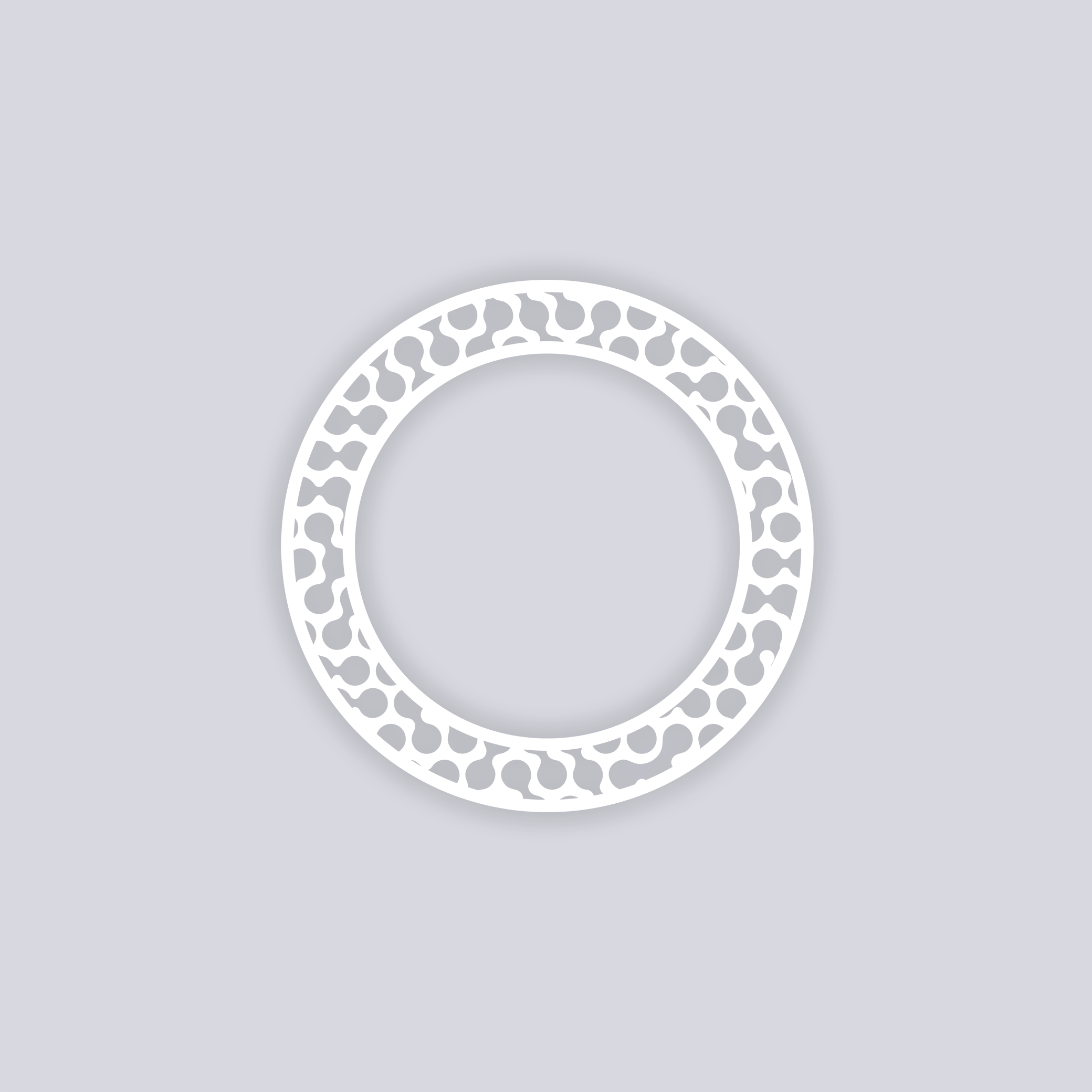 Truchet Circle Rim Clay Stencil