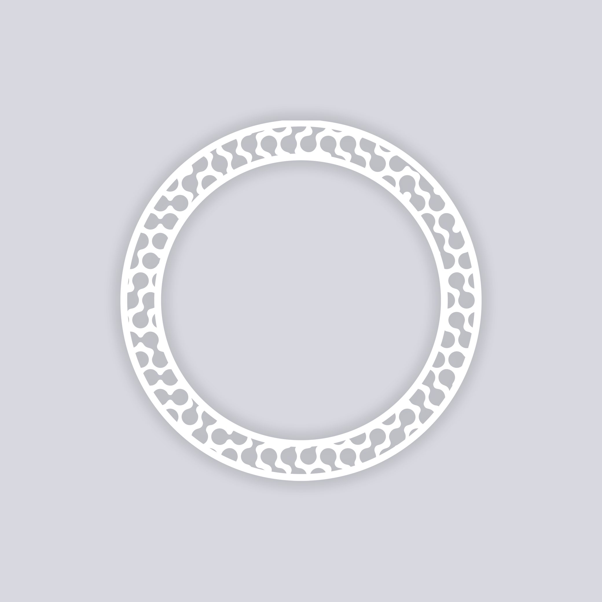Truchet Circle Rim Clay Stencil