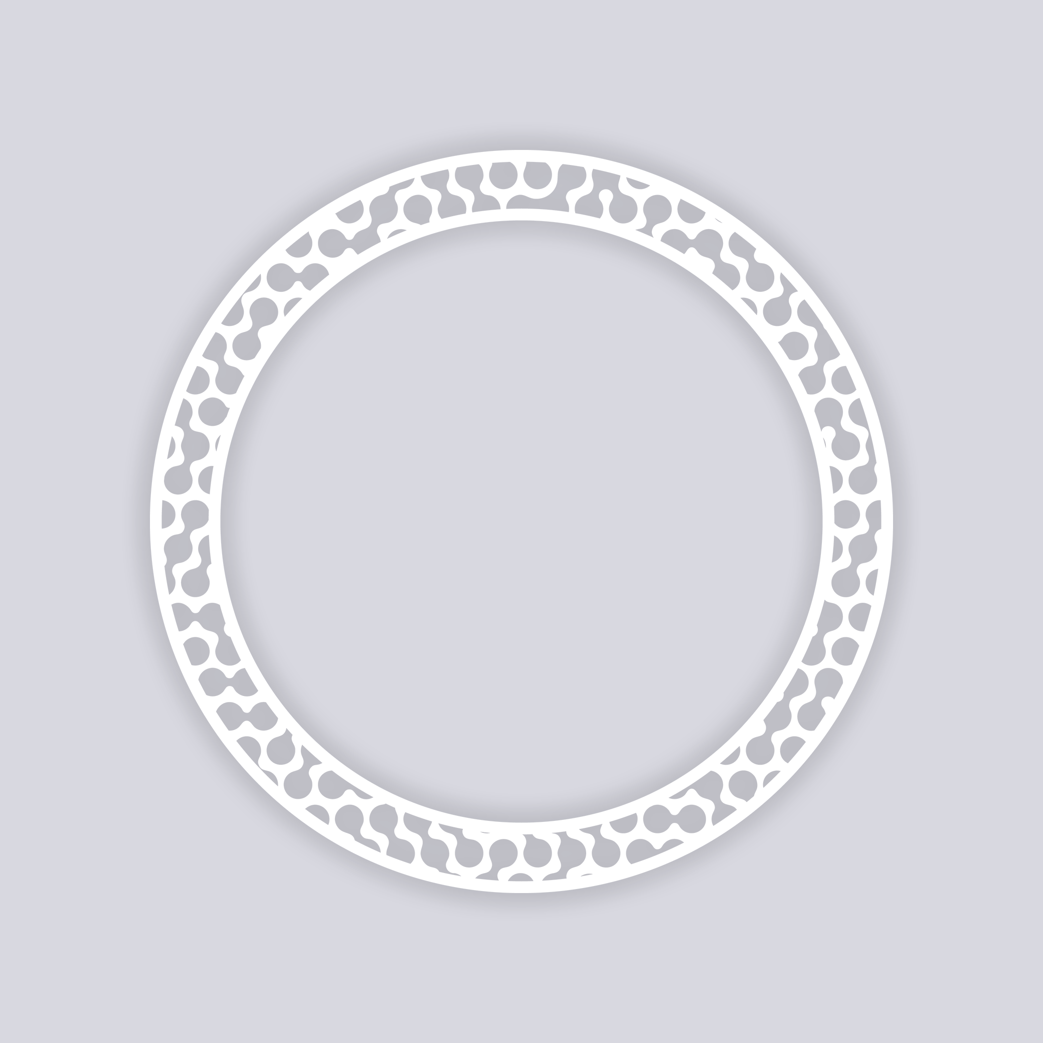 Truchet Circle Rim Clay Stencil