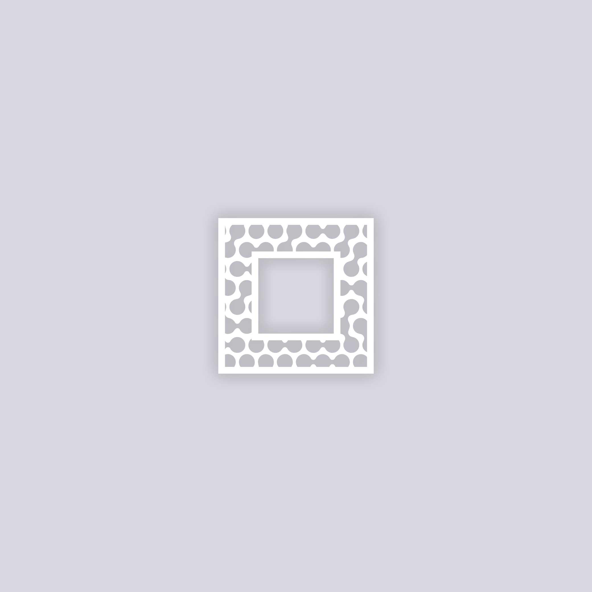 Truchet Square Rim Clay Stencil