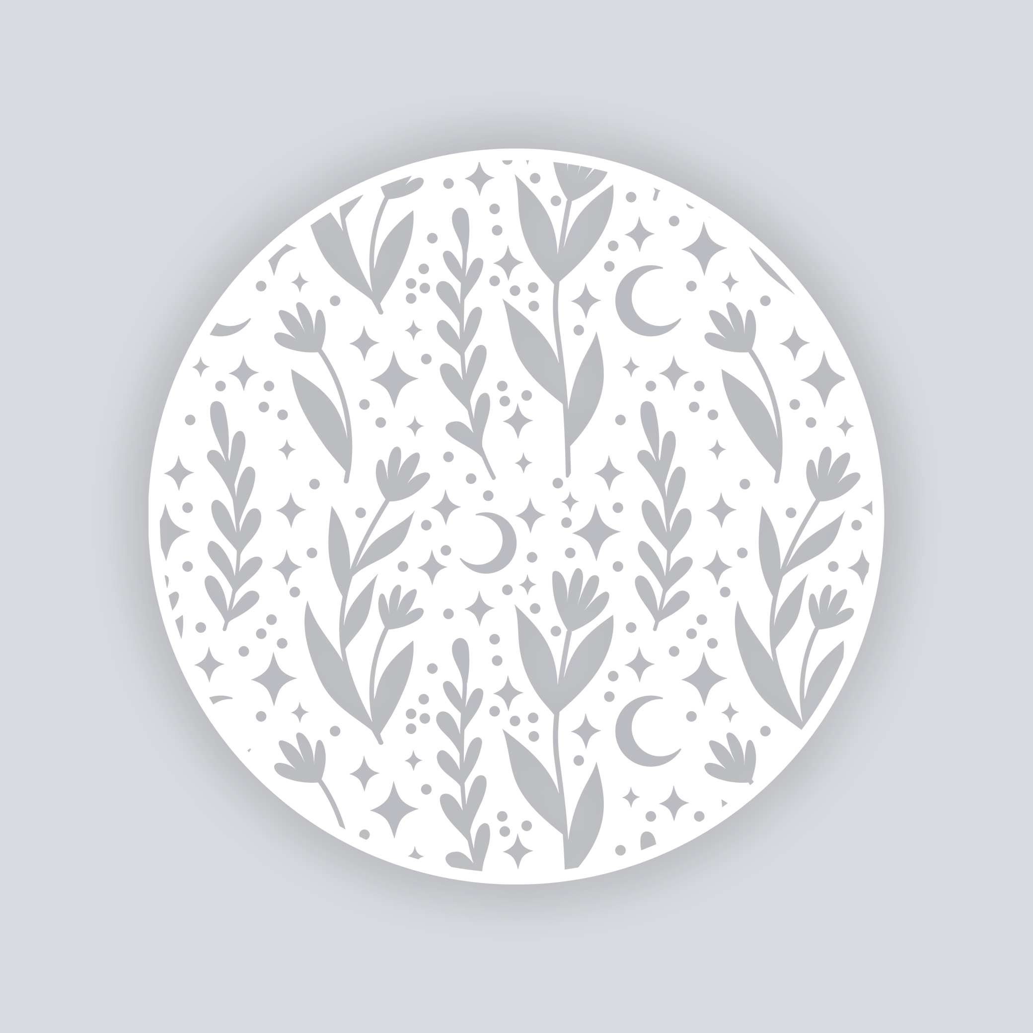 Moonlit Meadow Circle Clay Stencil