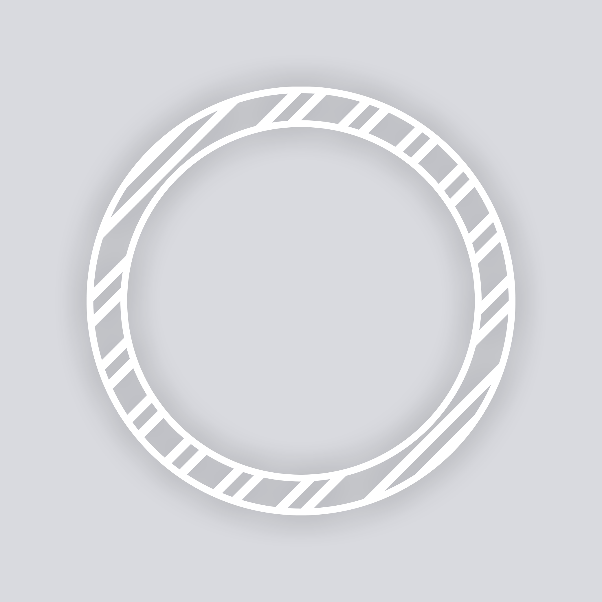 Varied Bias Stripes Circle Rim Clay Stencil