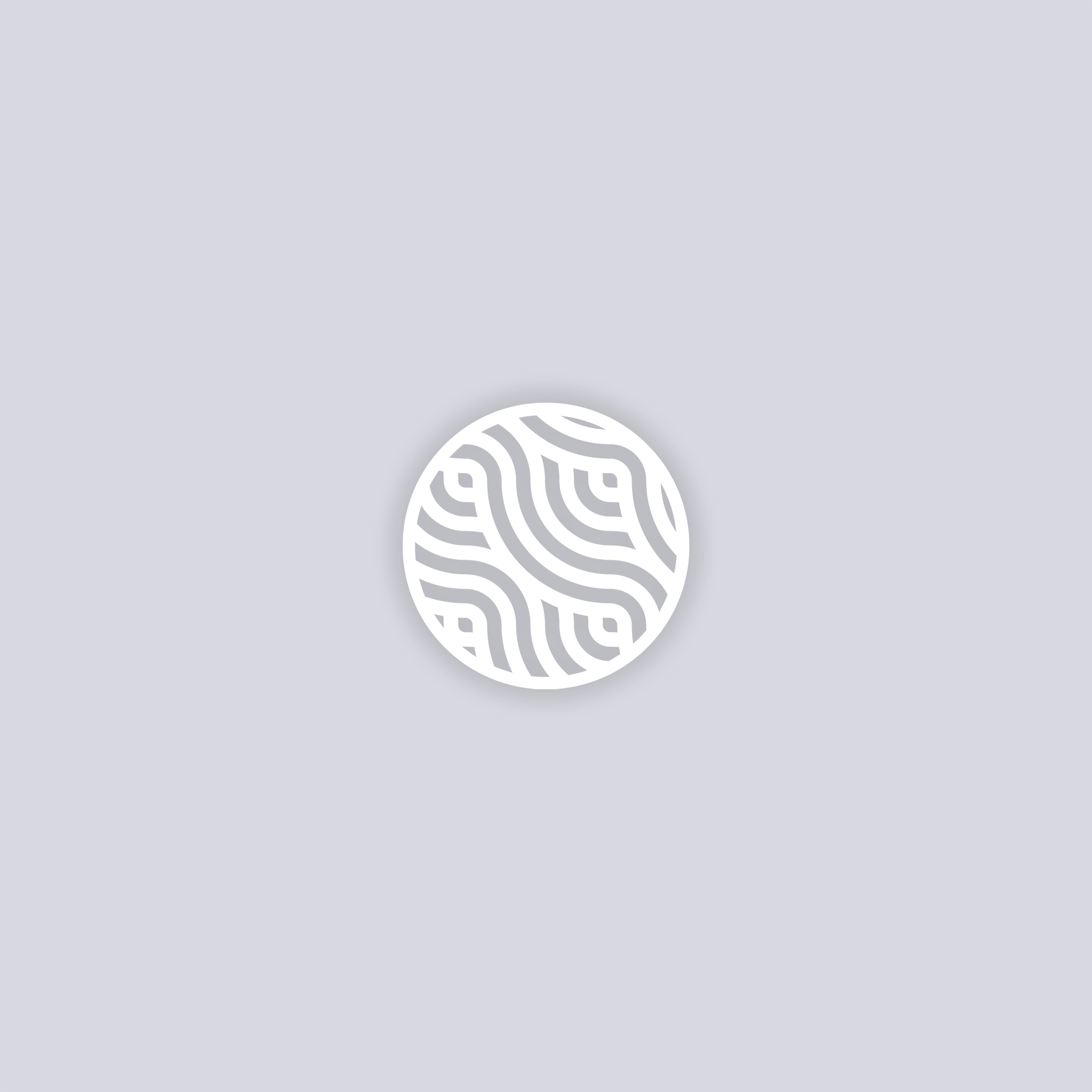 Waves Circle Clay Stencil