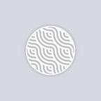 Waves Circle Clay Stencil