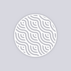 Waves Circle Clay Stencil