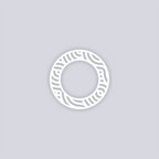 Waves Circle Rim Clay Stencil