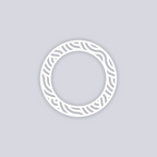 Waves Circle Rim Clay Stencil