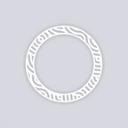 Waves Circle Rim Clay Stencil