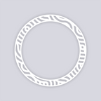 Waves Circle Rim Clay Stencil