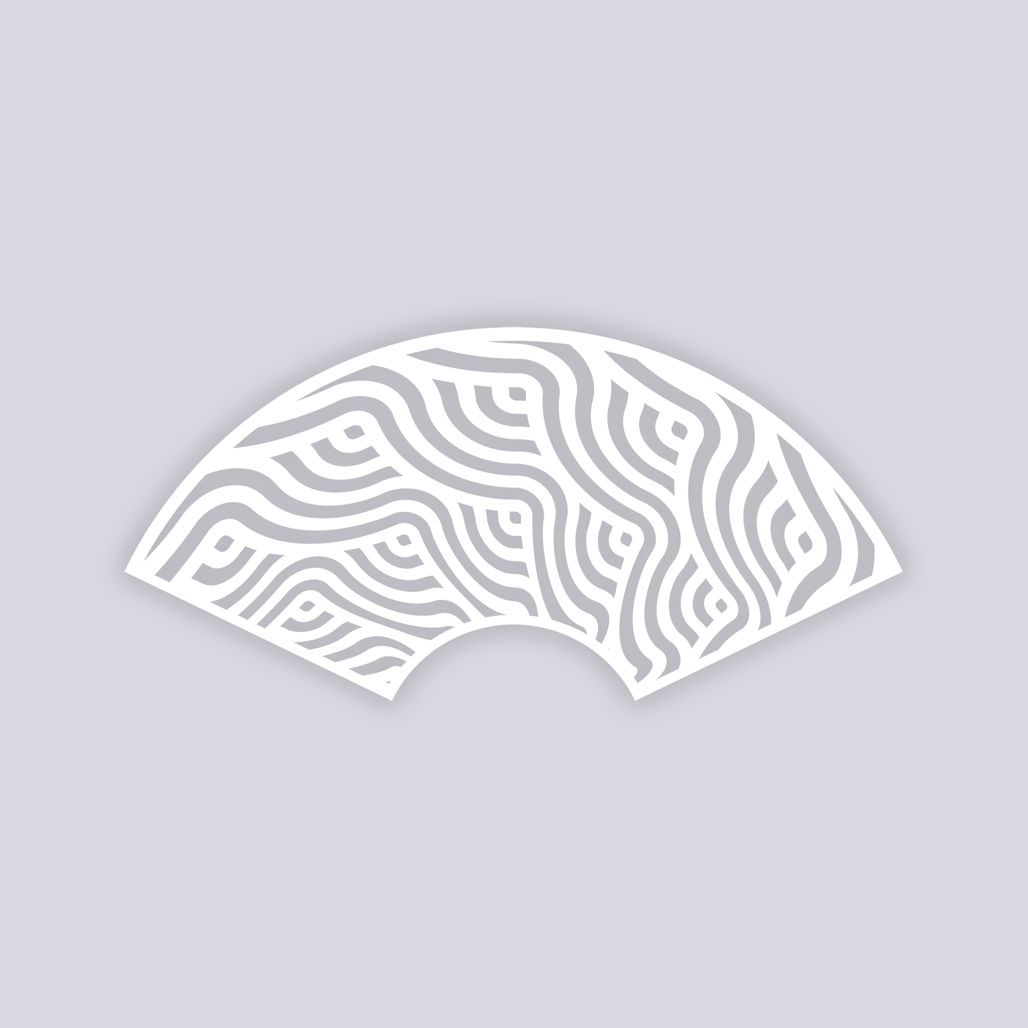 Waves Lg Cup Clay Stencil