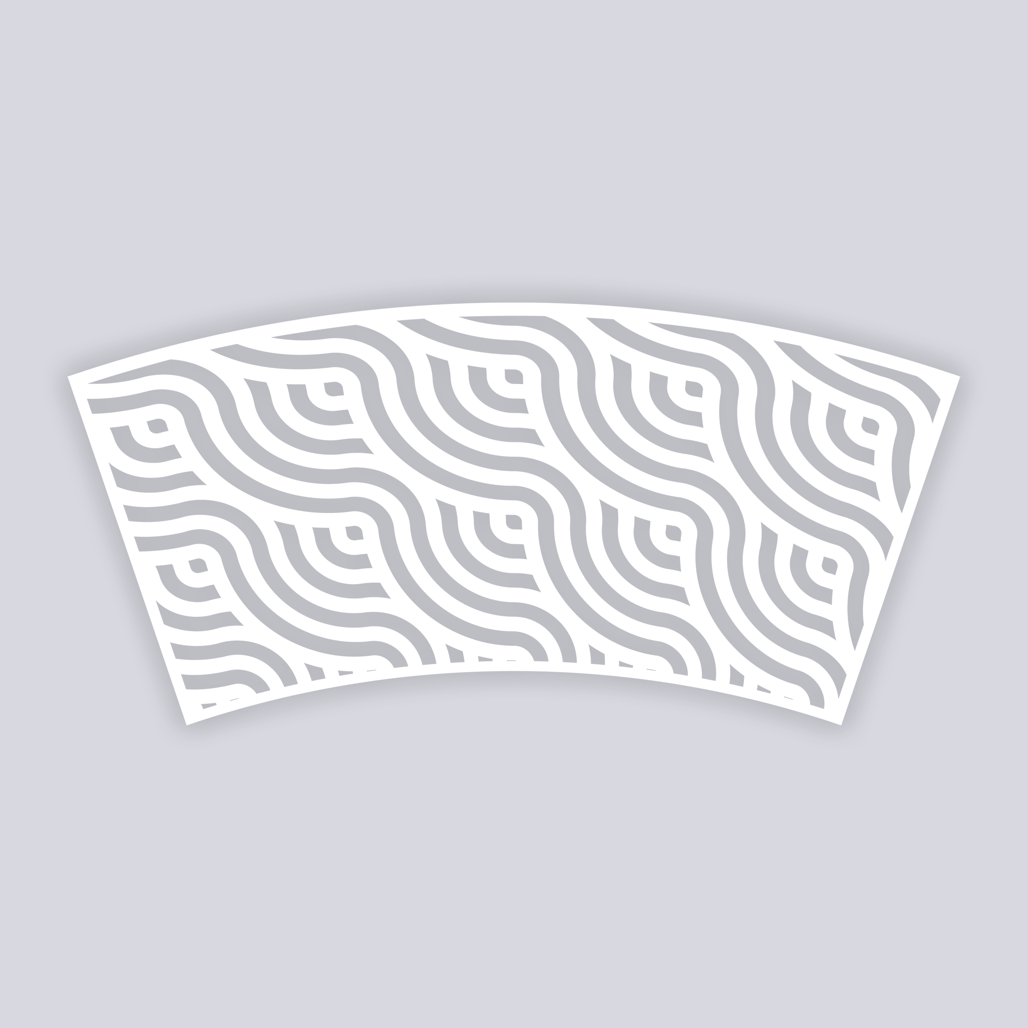 Waves Lg Cup Clay Stencil