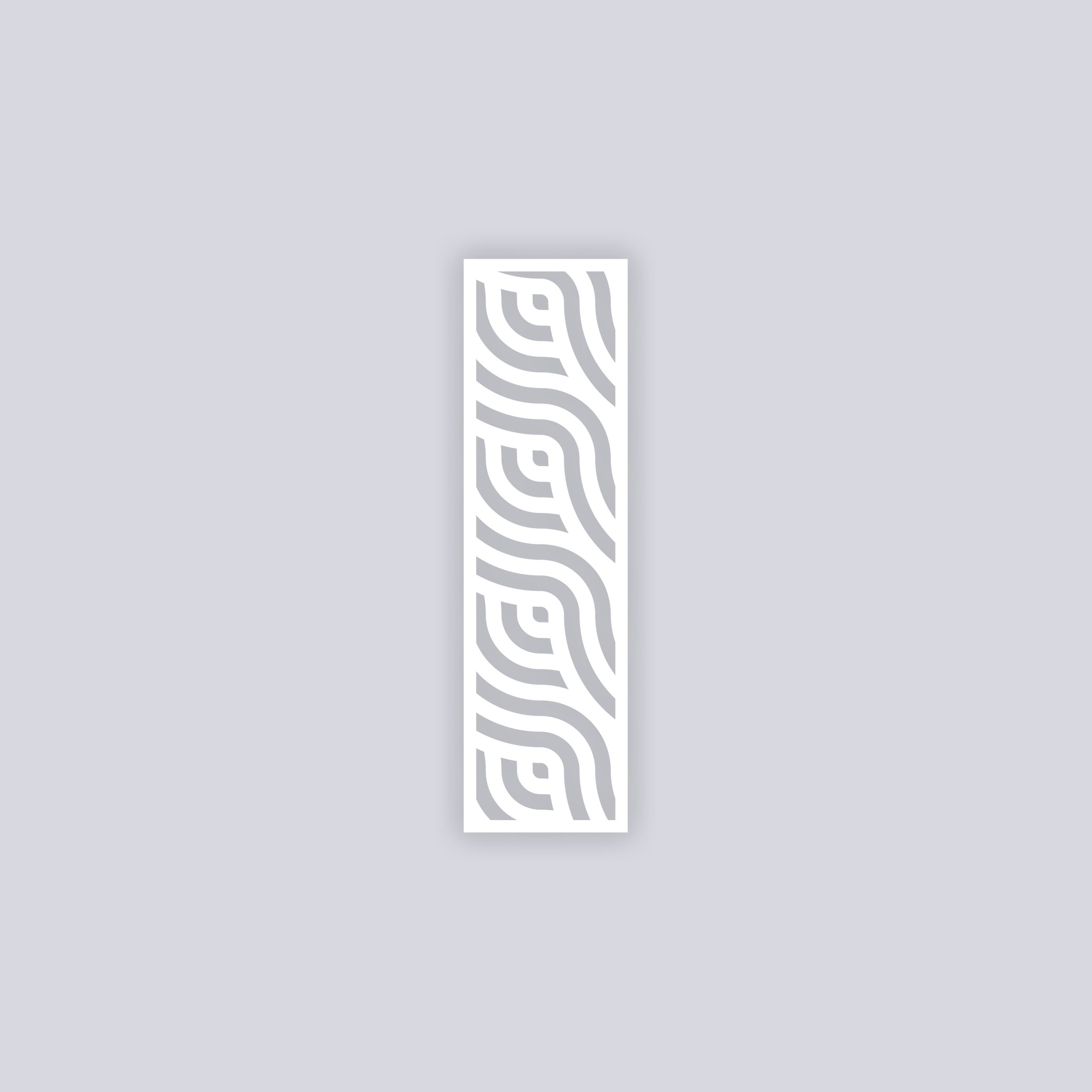 Waves Rectangle Clay Stencil