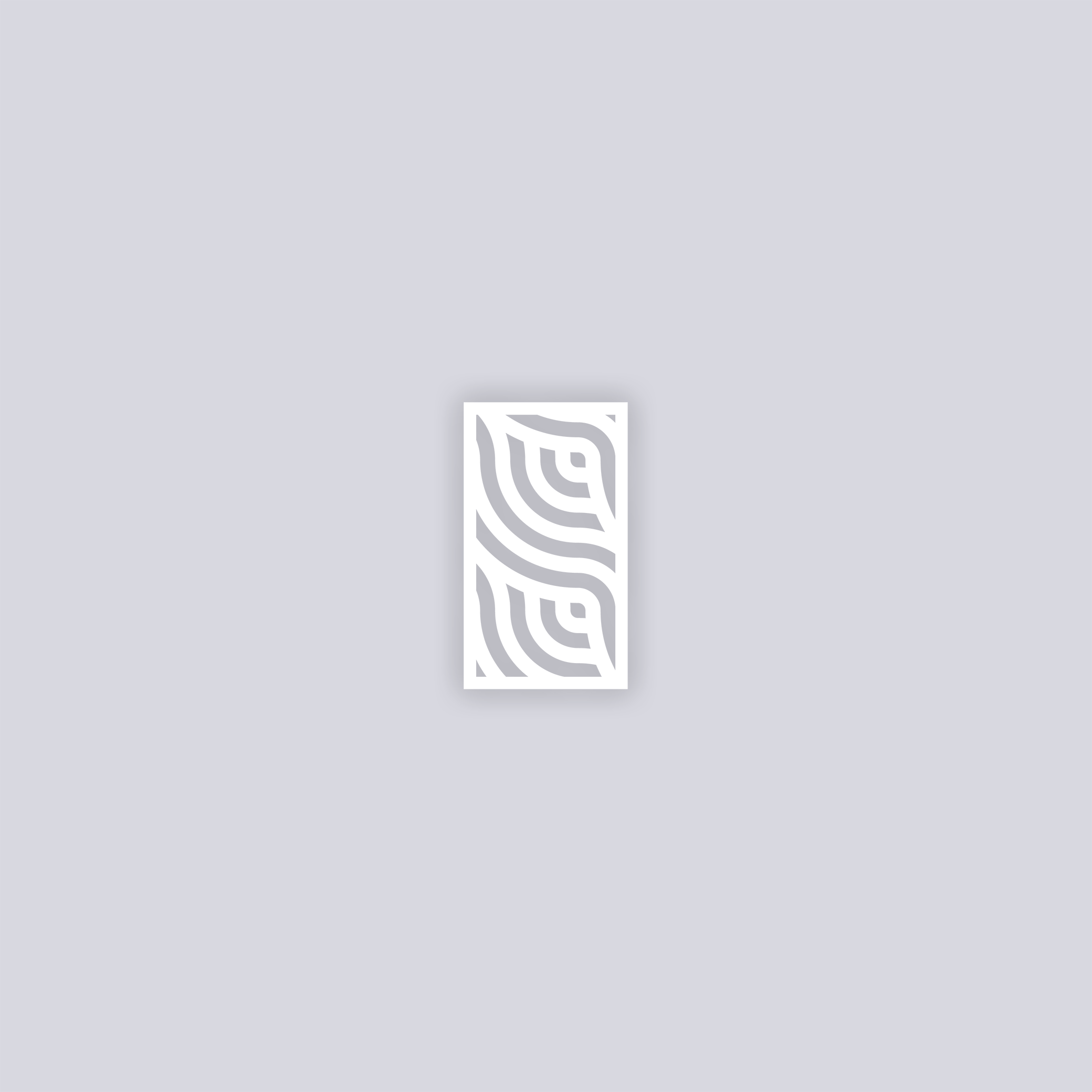 Waves Rectangle Clay Stencil