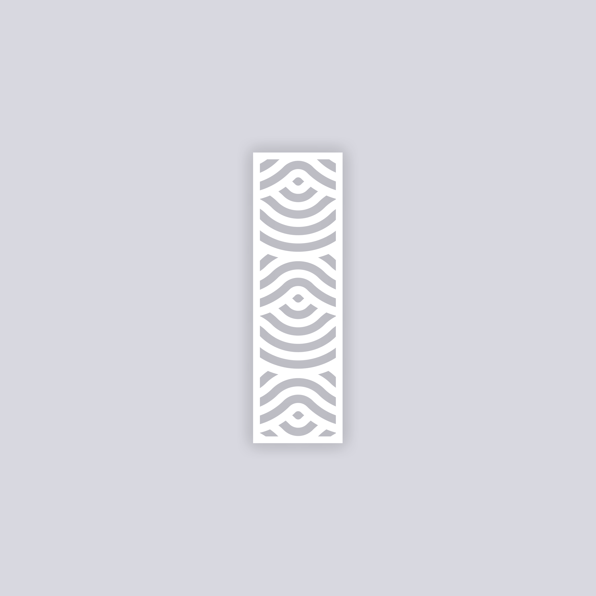 Waves Rectangle Clay Stencil